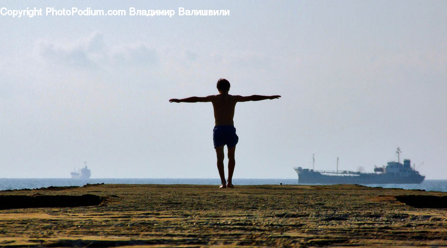 Back, Shorts, Freighter, Ship, Tanker, Vessel, Silhouette