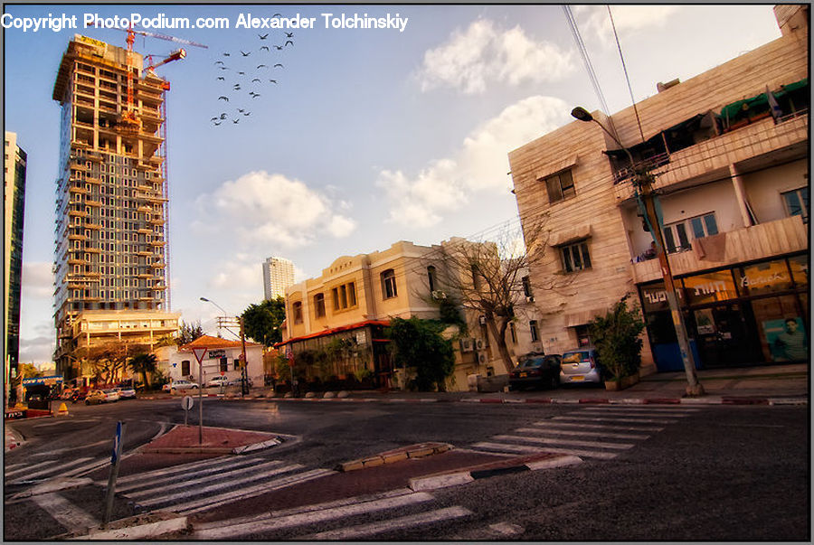 Building, Housing, Apartment Building, High Rise, Alley, Alleyway, Road