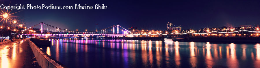 Bridge, Waterfront, City, Downtown, Metropolis, Urban, Harbor