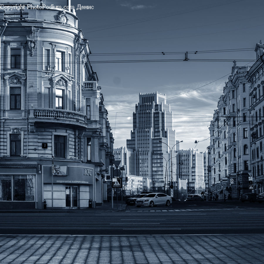 Apartment Building, Building, High Rise, City, Downtown, Urban, Intersection