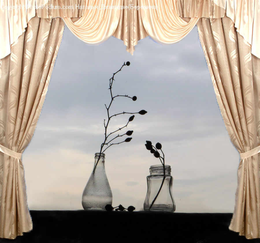 Curtain, Home Decor, Robe, Plant, Potted Plant, Jar, Costume