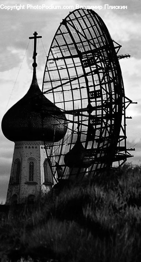 Amusement Park, Shopping Cart, Antenna, Car, Wagon, Architecture