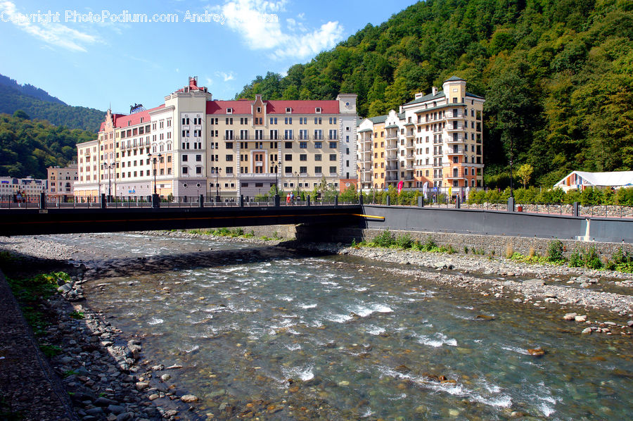 Canal, Outdoors, River, Water, Apartment Building, Building, High Rise