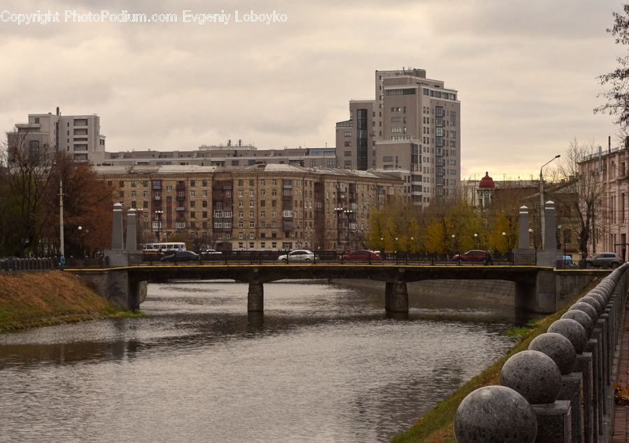 Bridge, City, Downtown, Urban, Apartment Building, Building, High Rise
