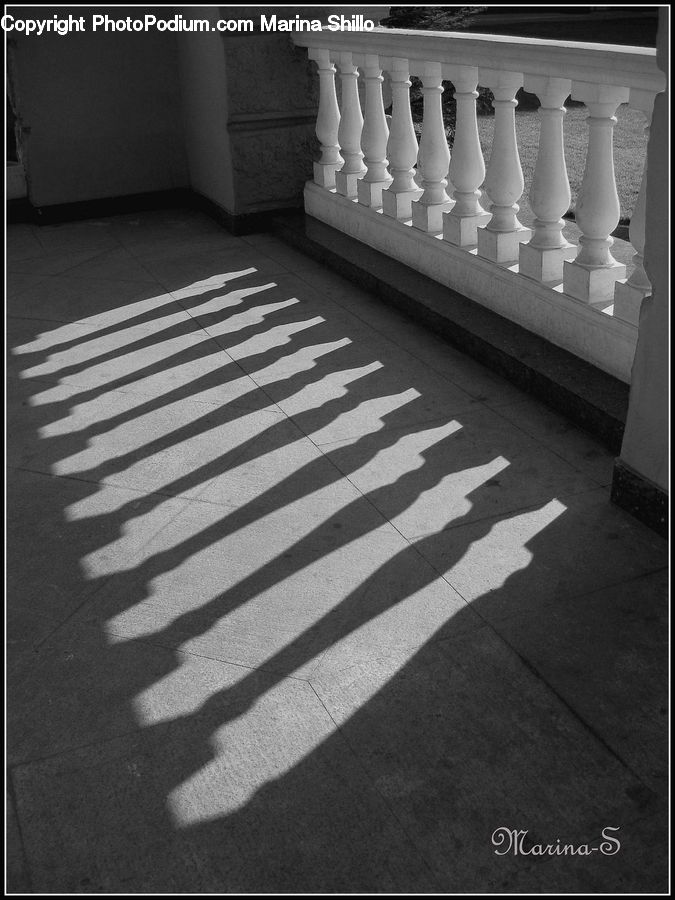 Railing, Aisle, Corridor, Lighting