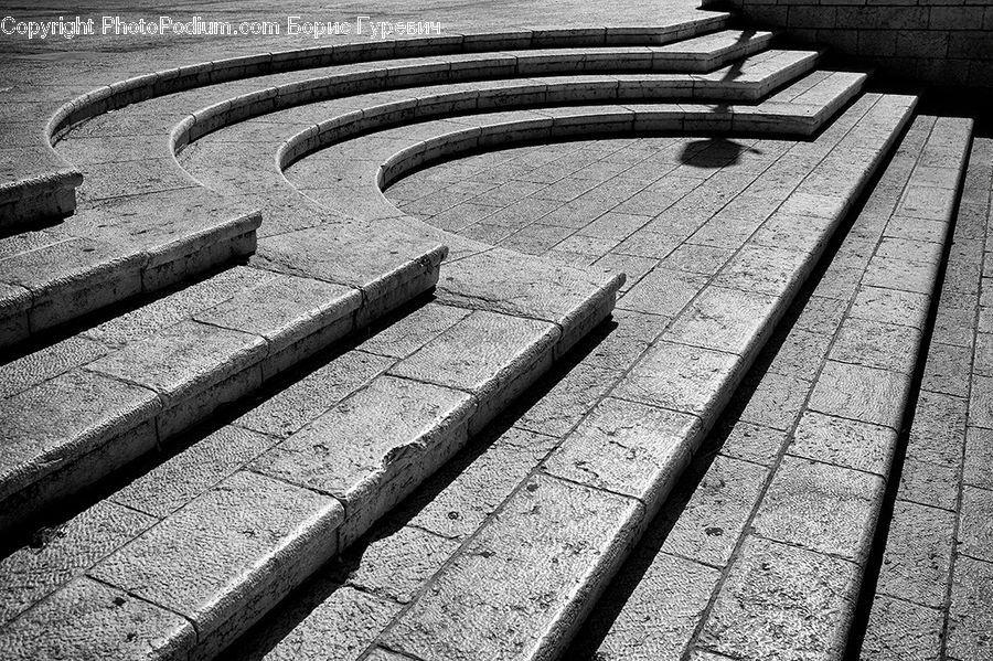 Boardwalk, Deck, Path, Sidewalk, Walkway, Bench, Amphitheater
