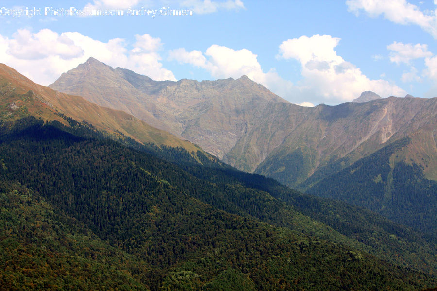 Crest, Mountain, Outdoors, Peak, Mountain Range, Field, Grass