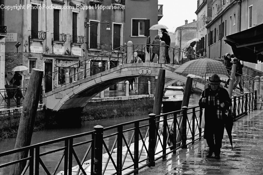 Human, People, Person, Railing, Bridge, Canal, Outdoors
