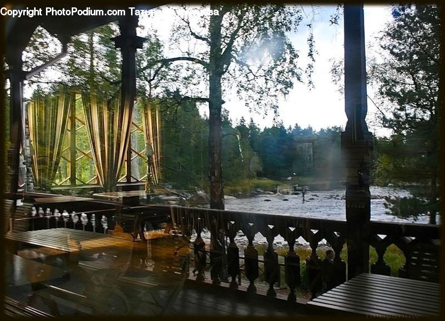 Cafeteria, Restaurant, Water, Flare, Light, Sunlight, Gazebo