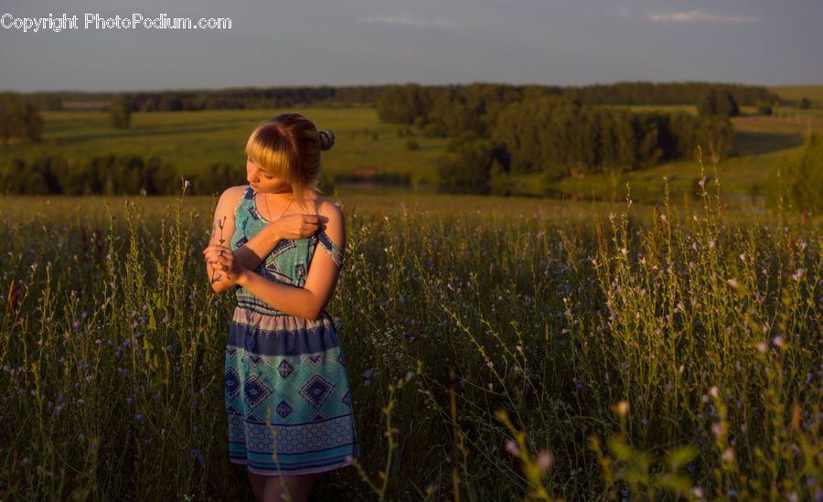 Human, People, Person, Field, Grass, Grassland, Land