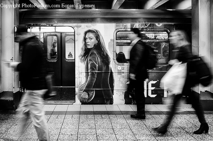 People, Person, Human, Subway, Train, Train Station, Vehicle