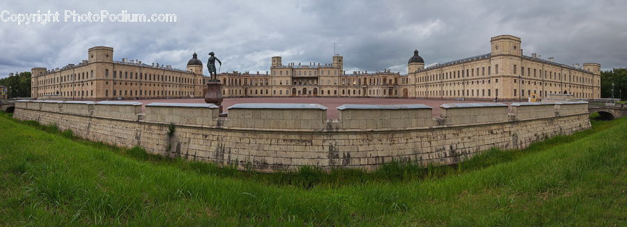 Castle, Fort, Architecture, Building, Field, Grass, Grassland