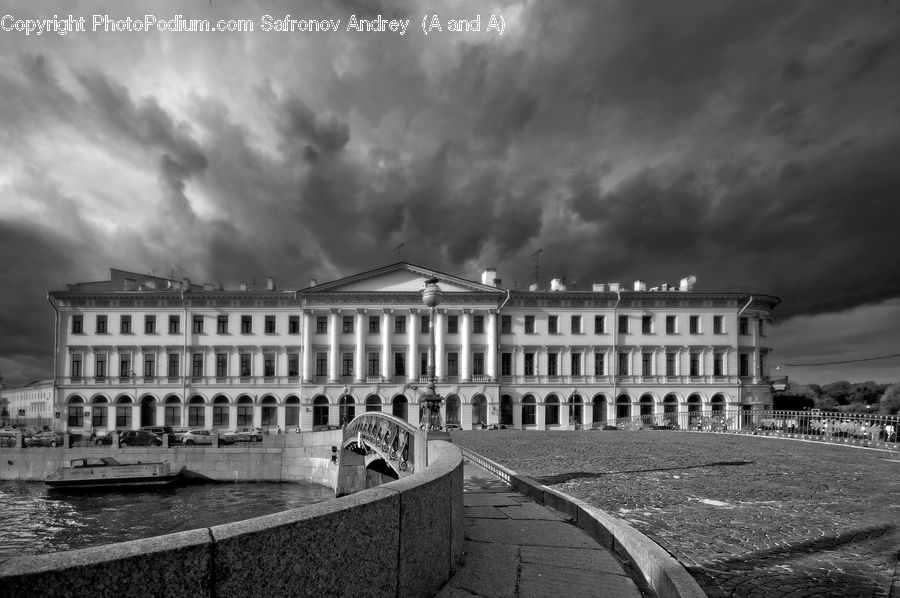 Outdoors, Storm, Weather, Architecture, Downtown, Plaza, Town Square