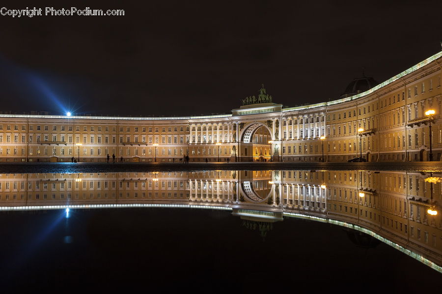 Light, Building, Fountain, Water, Architecture, Downtown, Plaza