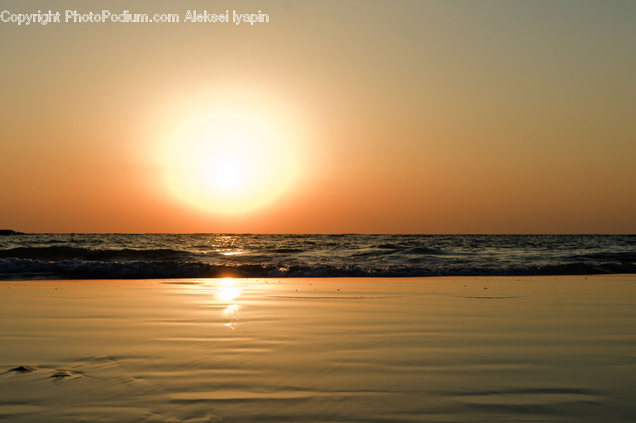 Beach, Coast, Outdoors, Sea, Water, Ocean, Dusk