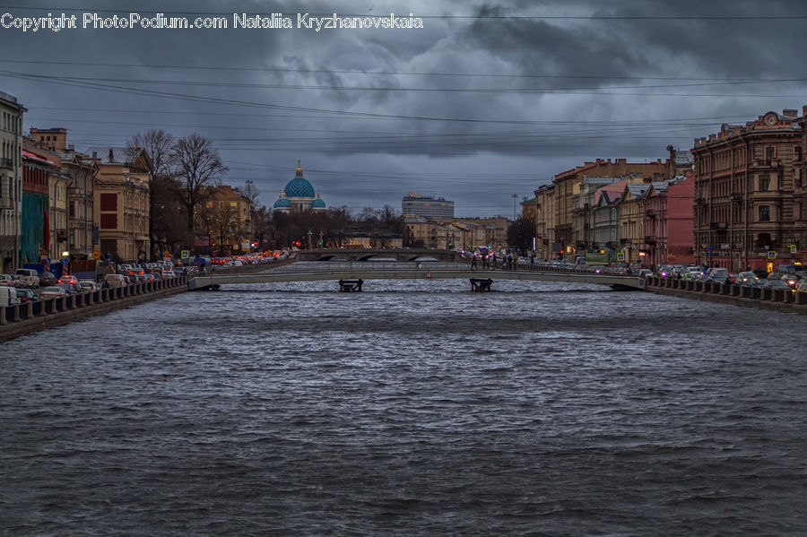 Architecture, Downtown, Plaza, Town Square, City, Dock, Port