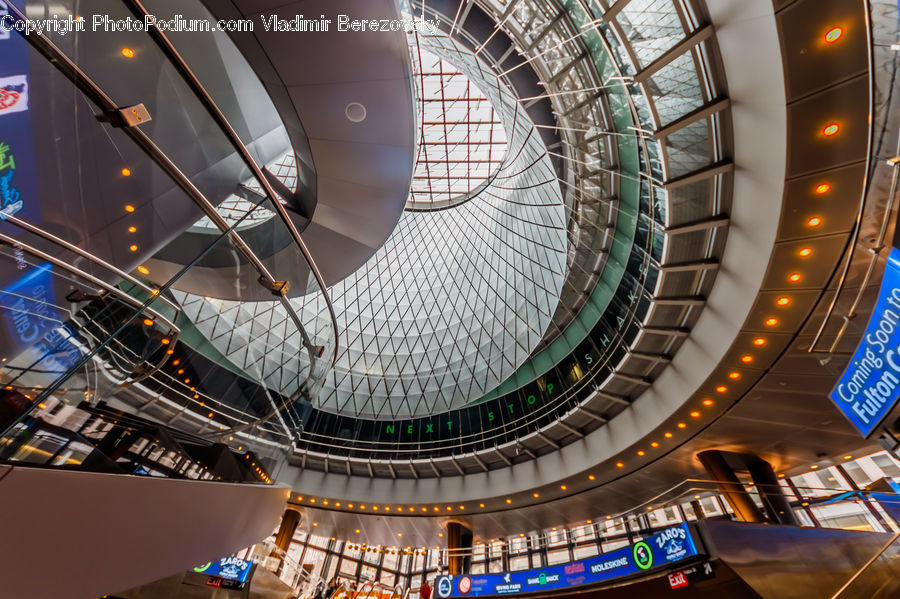 Subway, Train, Train Station, Vehicle, Spiral, Architecture, Convention Center