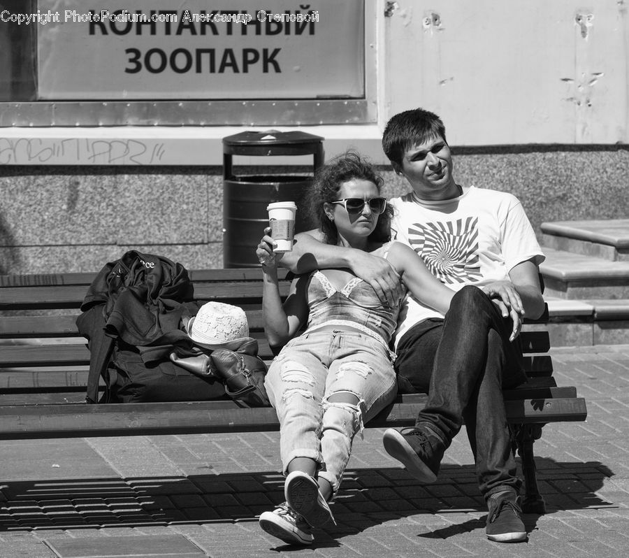 People, Person, Human, Bench, Female, Portrait, Selfie