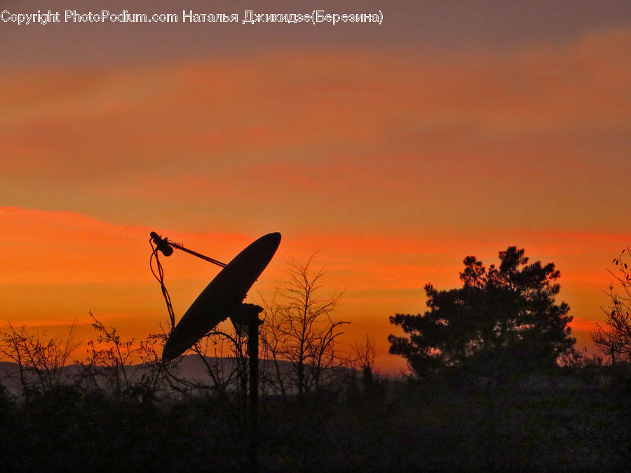 Dawn, Dusk, Red Sky, Sky, Sunrise, Sunset, Silhouette