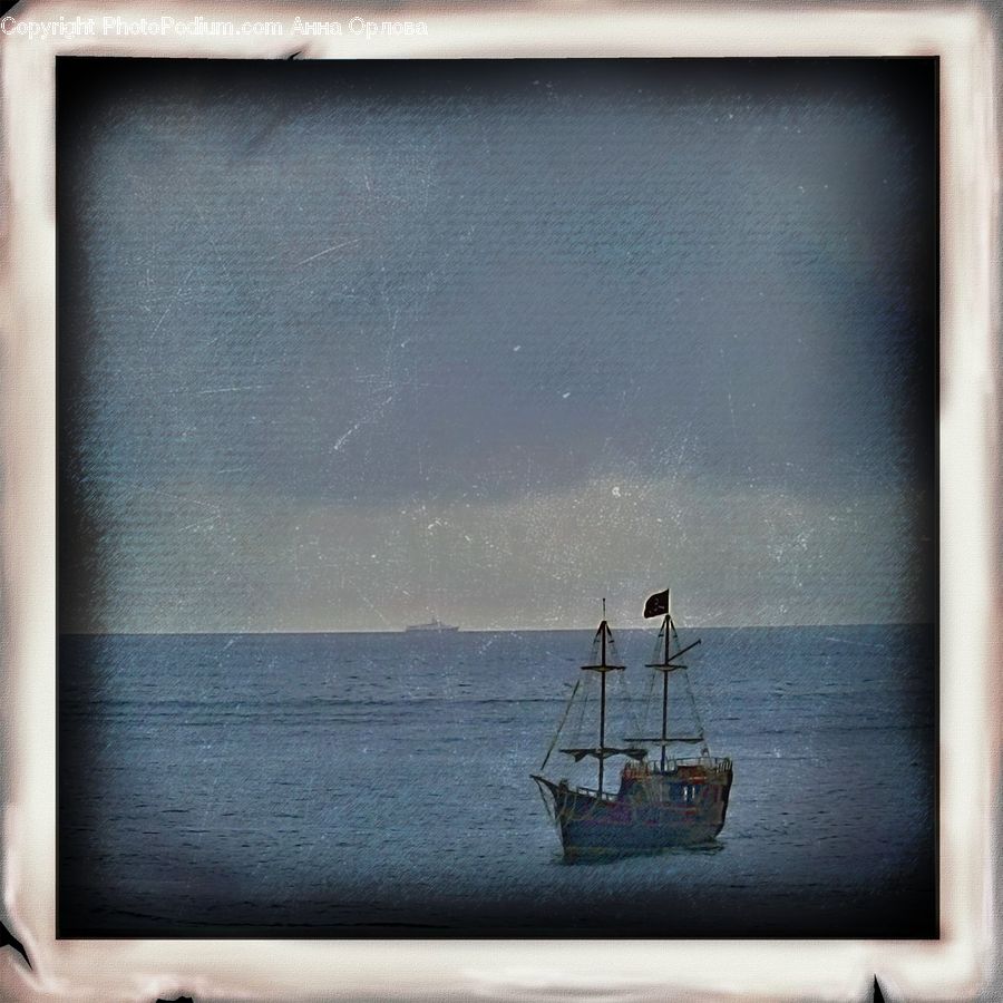 Outdoors, Sea, Water, Ocean, Art, Modern Art, Ship