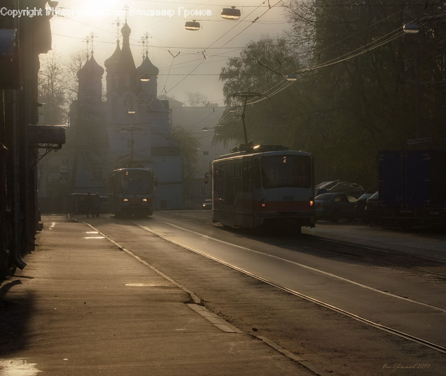 Fog, Pollution, Smog, Smoke, Parking, Parking Lot, Cable Car