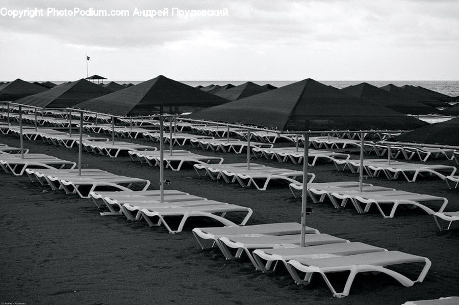 Chair, Furniture, Terminal, Beach, Coast, Outdoors, Sea
