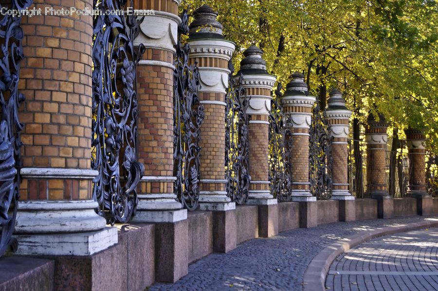 Brick, Bicycle, Bike, Vehicle, Tomb, Column, Pillar