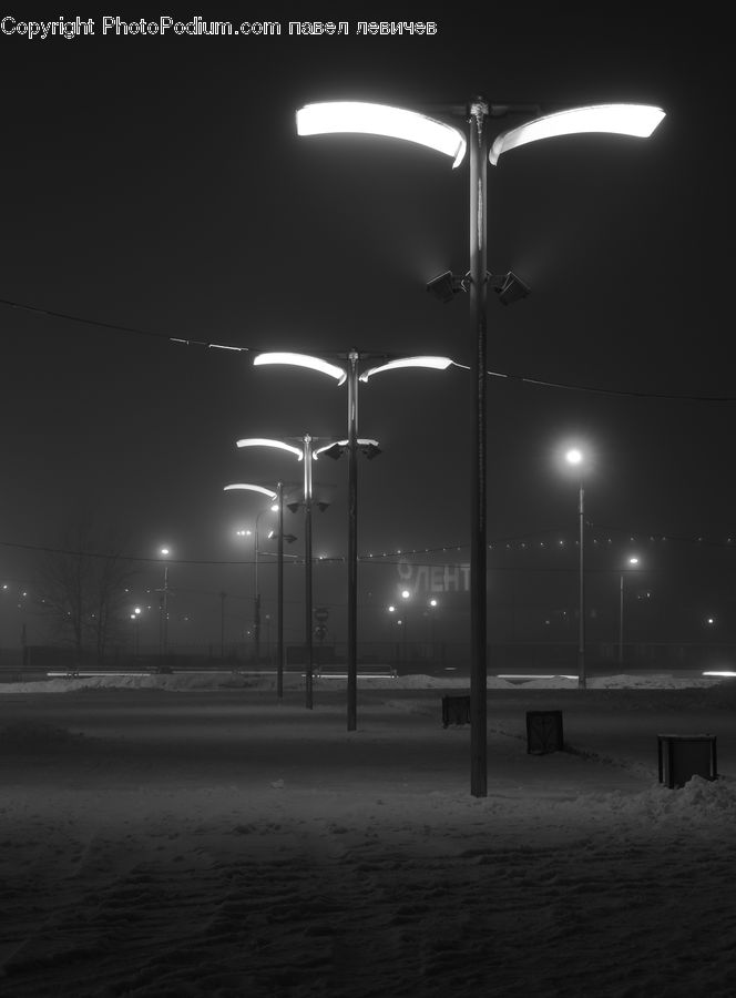 Lighting, Night, Outdoors, Asphalt, Tarmac, Intersection, Road