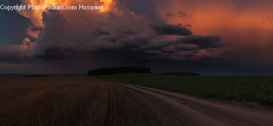 People, Person, Human, Cloud, Cumulus, Sky, Dirt Road