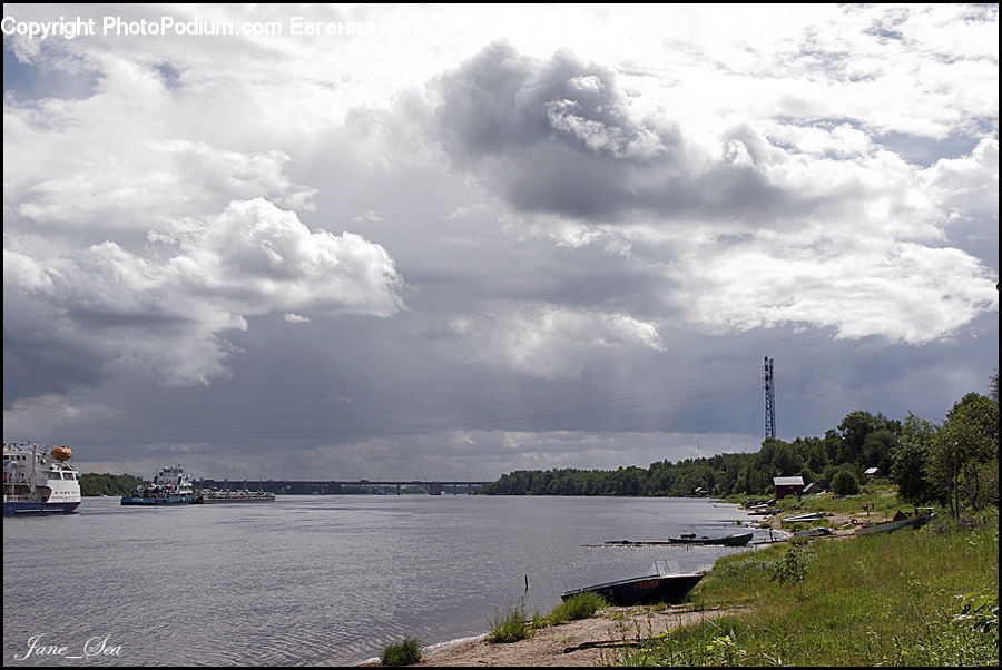 Boat, Watercraft, Cloud, Cumulus, Sky, Azure Sky, Outdoors