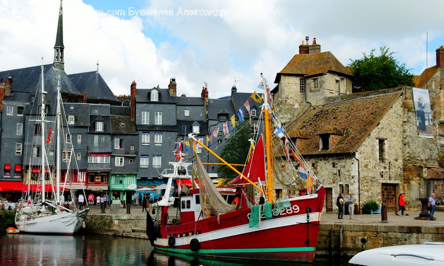 Harbor, Port, Waterfront, Boat, Watercraft, Dock, Canal