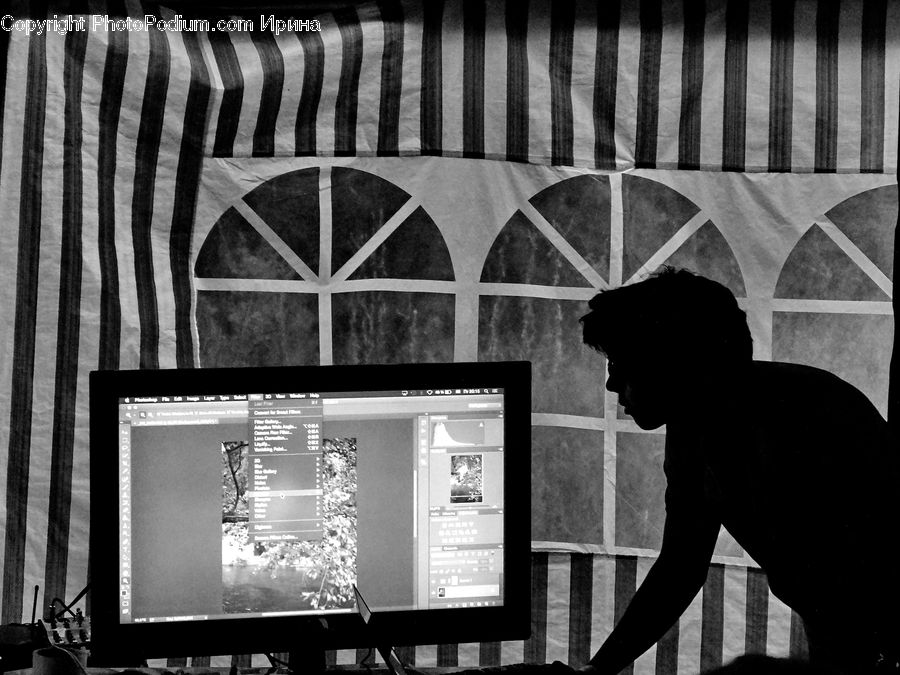 People, Person, Human, Silhouette, Electronics, Monitor, Collage