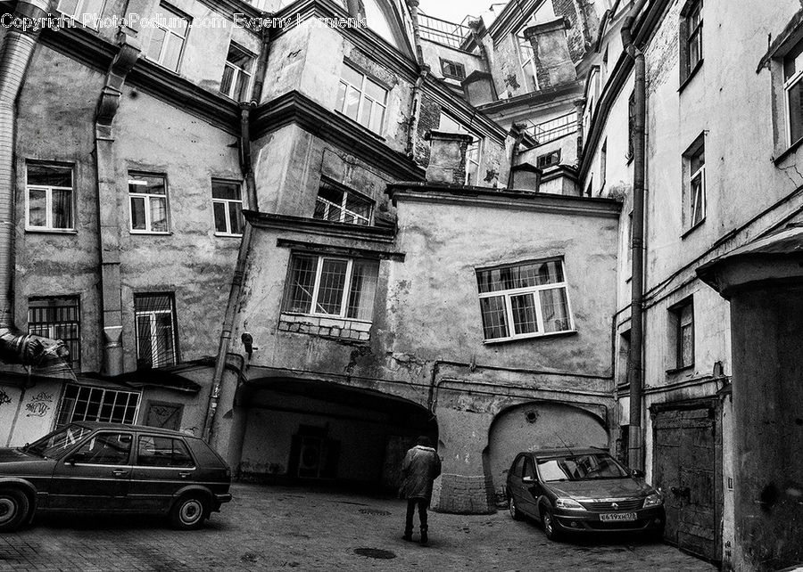Window, Automobile, Car, Sedan, Vehicle, Alley, Alleyway