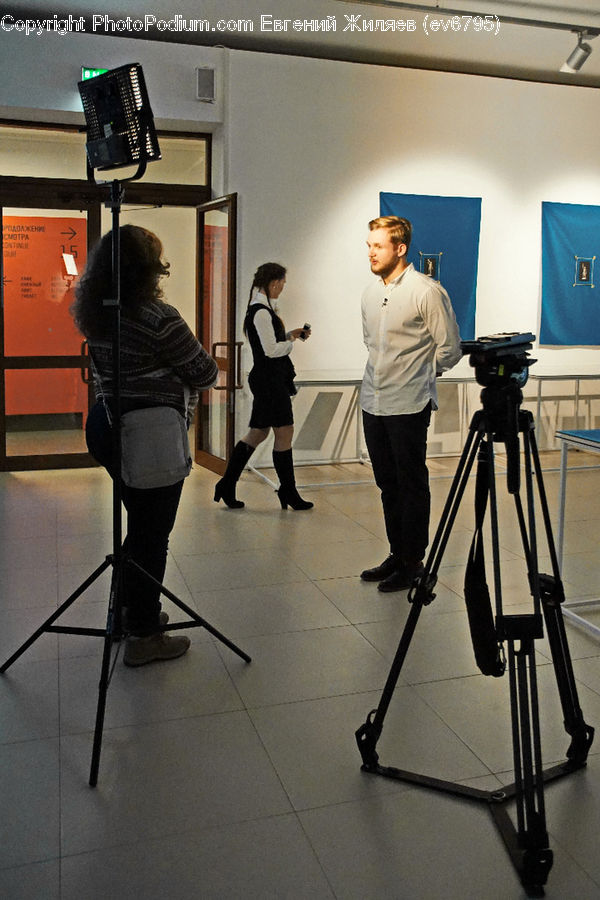 Human, People, Person, Tripod, Sitting, Art, Modern Art