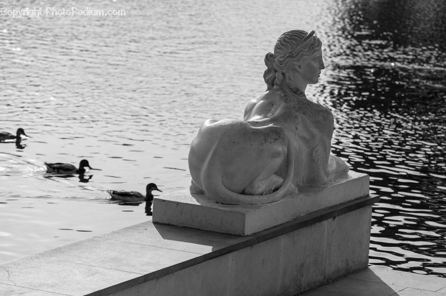 People, Person, Human, Art, Sculpture, Statue, Water
