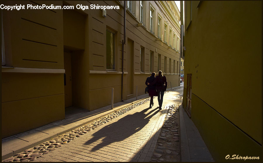 Leisure Activities, Walking, Pedestrian, Person, Cobblestone, Pavement, Walkway