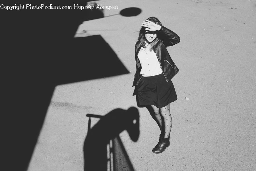 People, Person, Human, Female, Paper, Asphalt, Tarmac