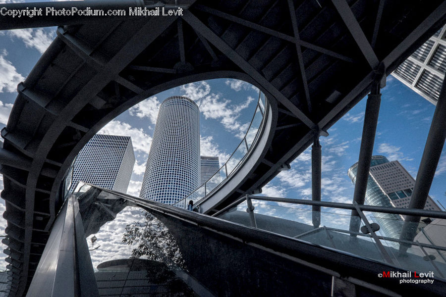 Bridge, Freeway, Overpass, Architecture, City, Downtown, High Rise