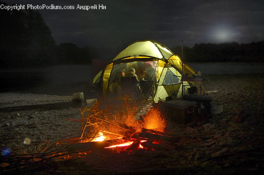 Fireman, Person, Bonfire, Campfire, Fire, Flame, Camping
