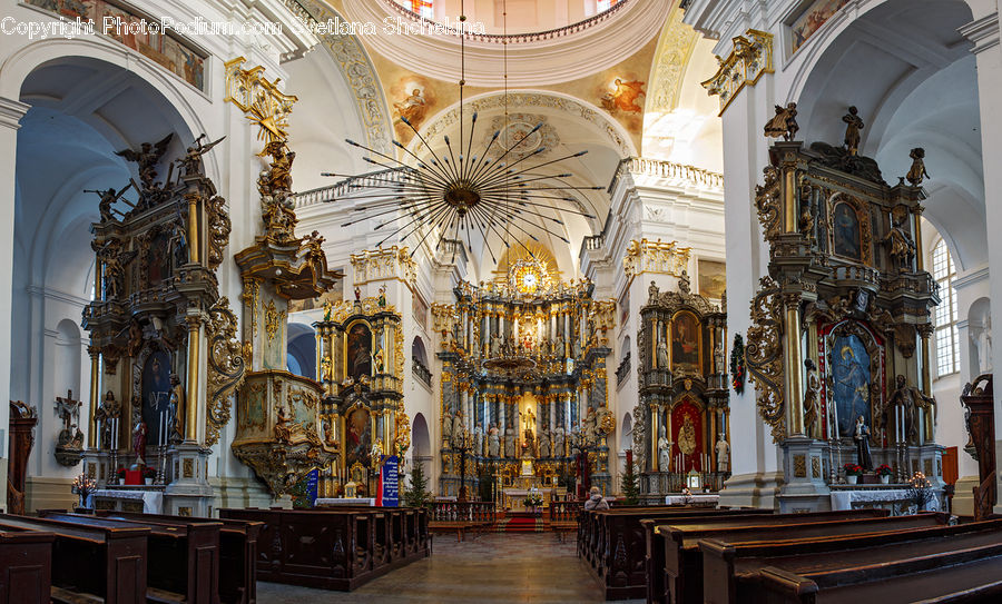 Architecture, Church, Worship, Aisle, Corridor, Altar, Bench