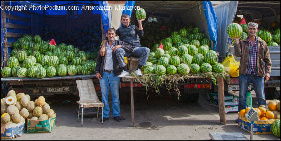 Fruit, Watermelon, People, Person, Human, Pumpkin, Squash