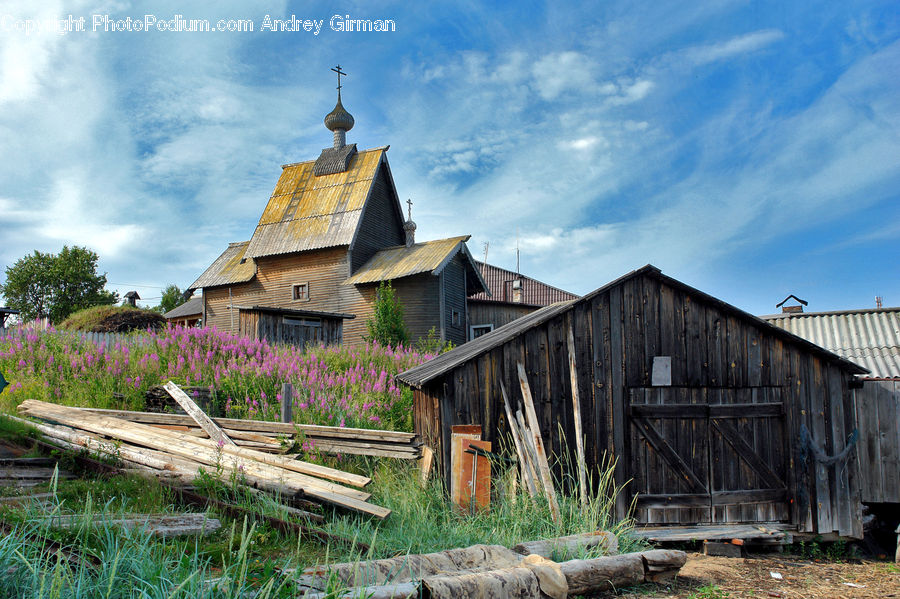 Architecture, Housing, Monastery, Building, Cottage, Bench, Cabin