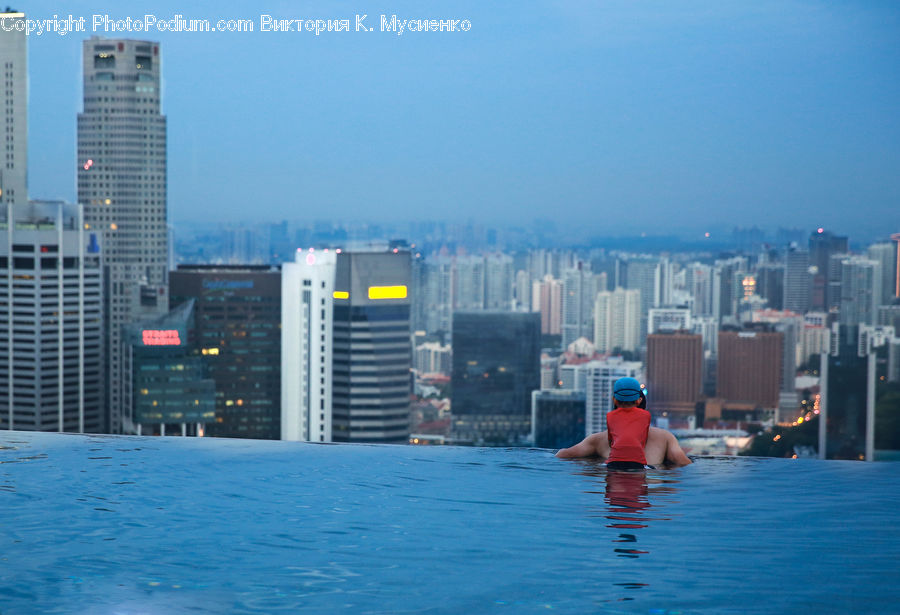 Boat, Watercraft, Dinghy, Building, City, High Rise, Downtown