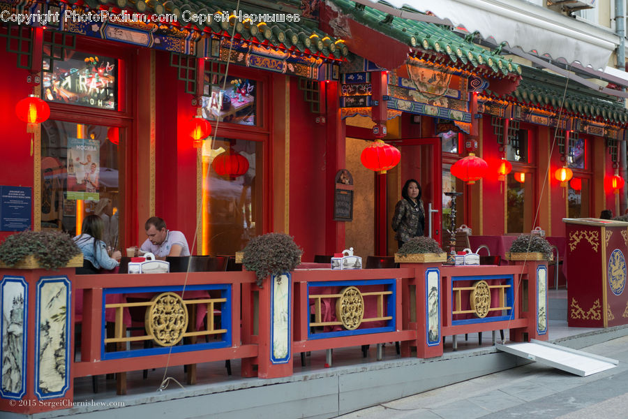 Architecture, Shrine, Temple, Worship, Plant, Potted Plant, Cafe