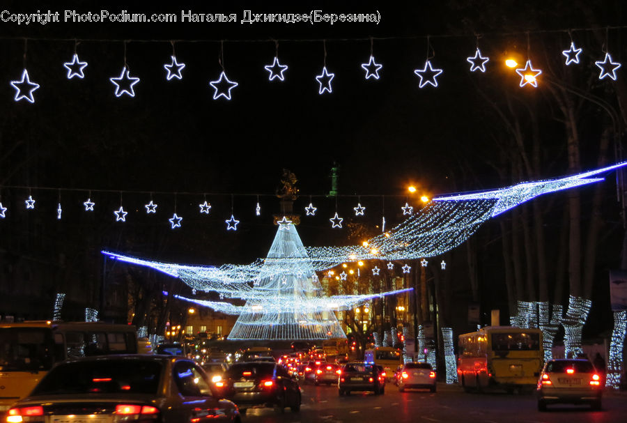 Night, Outdoors, City, Downtown, Metropolis, Urban, Carnival