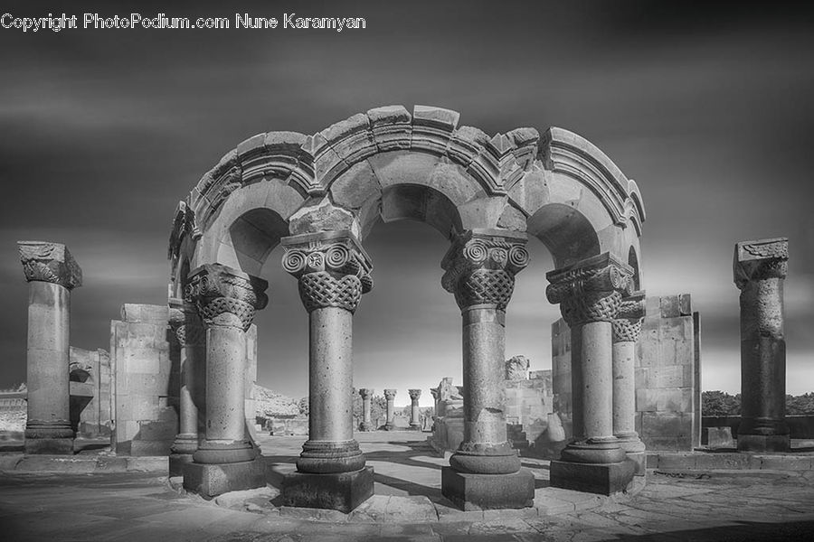 Column, Pillar, Arch, Cylinder, Rock