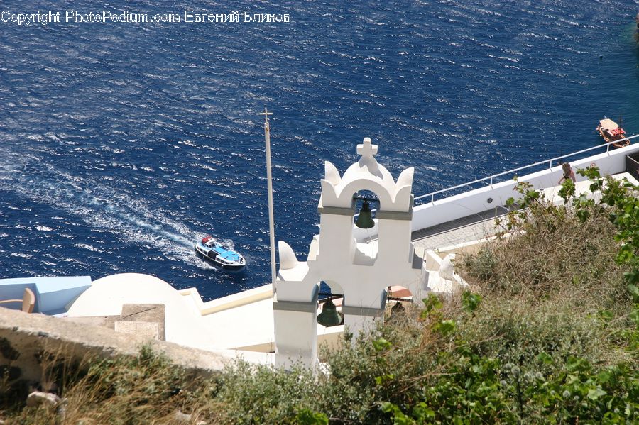 Architecture, Bell Tower, Clock Tower, Tower, Boat, Dinghy, Church