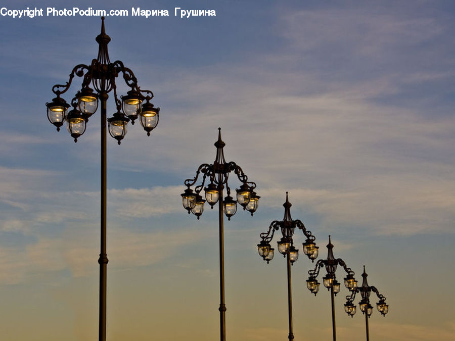Lamp Post, Pole, Chandelier, Lamp, Light Fixture, Lighting, Lampshade