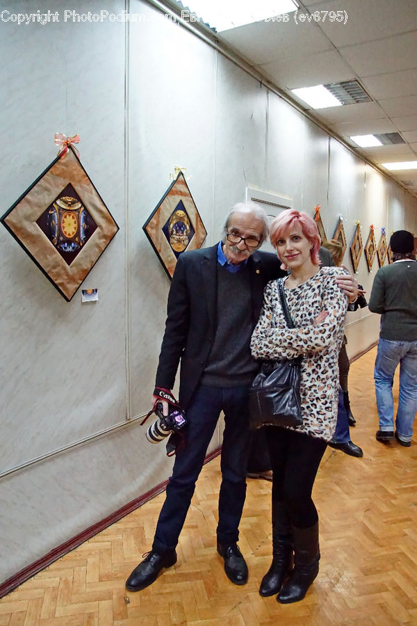 People, Person, Human, Triangle, Art, Art Gallery, Blonde