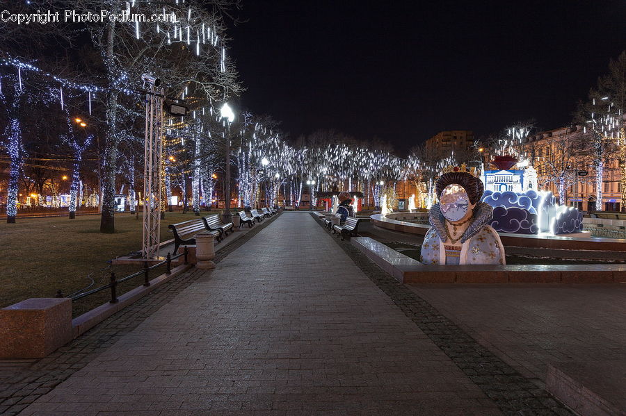 People, Person, Human, Bench, Lighting, Night, Outdoors